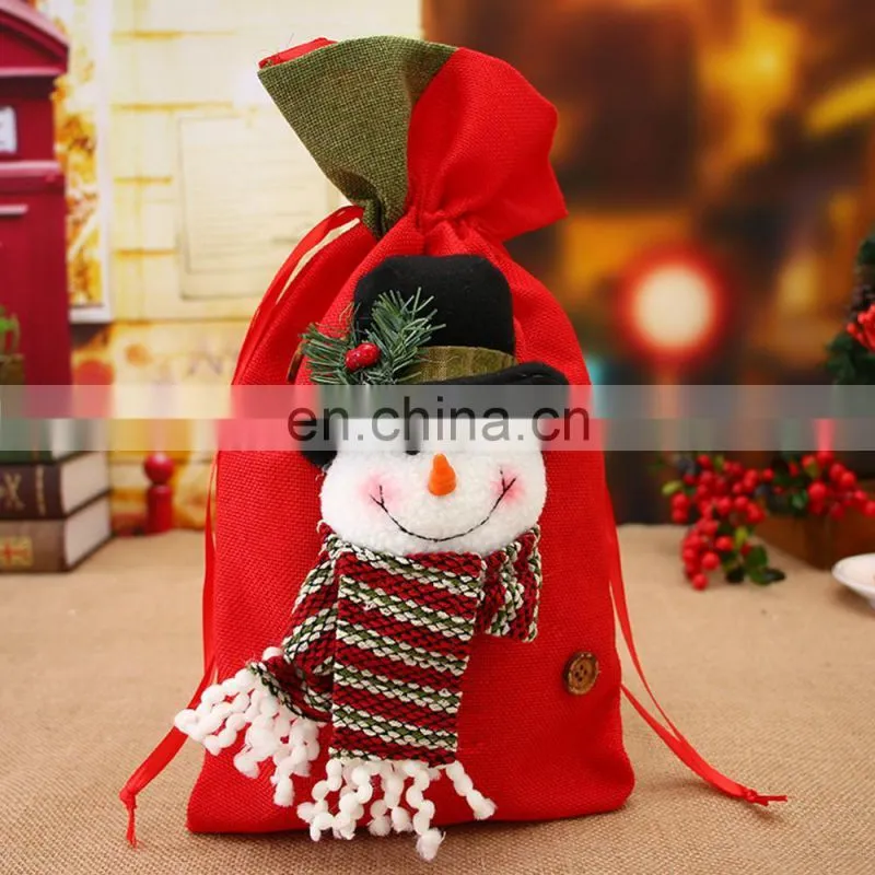 3 Style Christmas gifts Santa Claus sack kids candy christmas bag