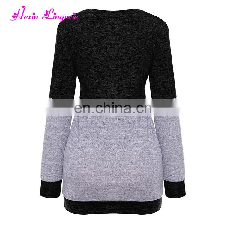 New Style Women Black Slimming Shirt Knitted Latest Design Winter Sweater