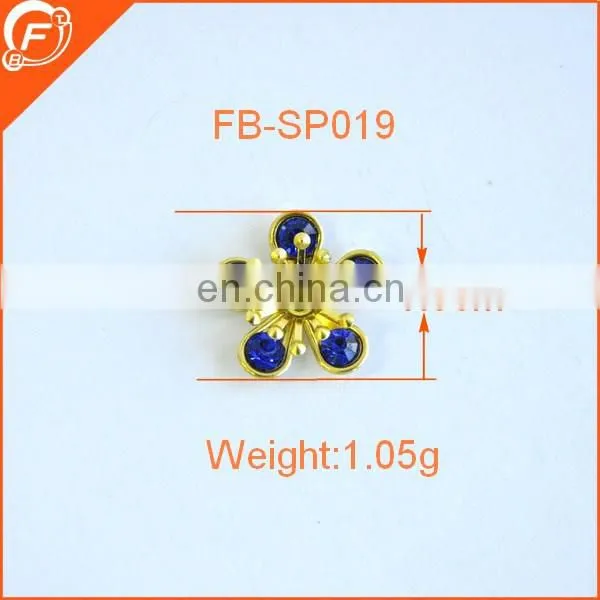 2016 new design metal ornament rhinestone trimmings for dresses