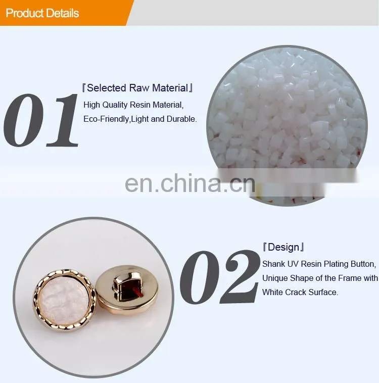 UV Plating Polyester Button for Shirt BA60339