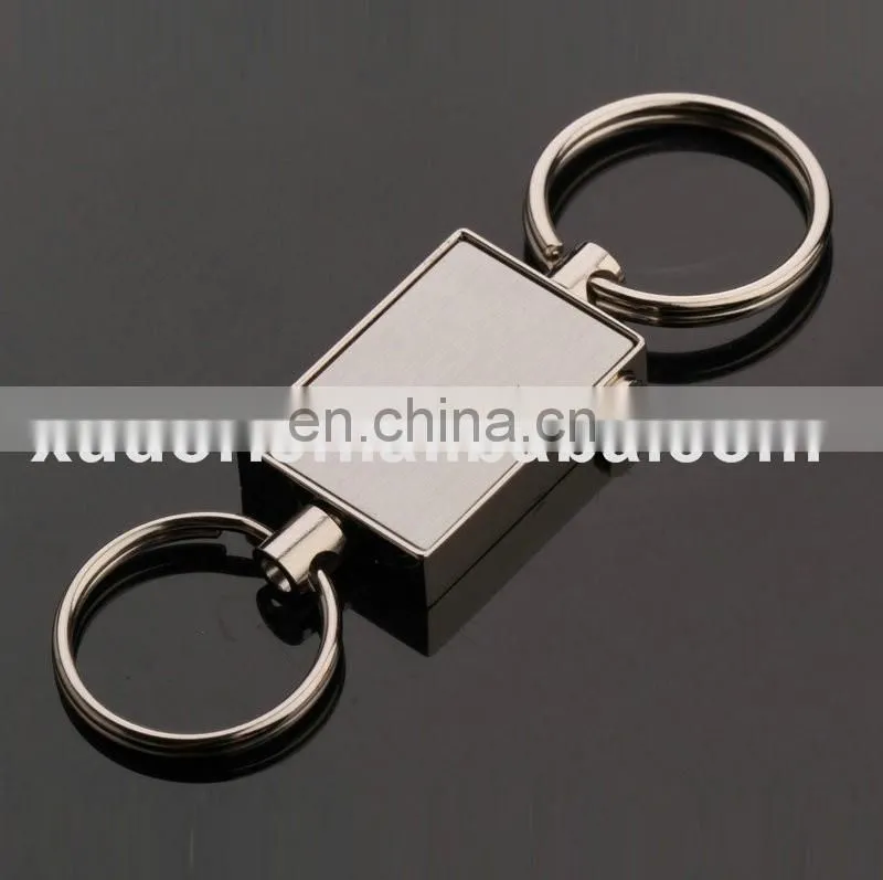 Double ring keychain with cusomized logo