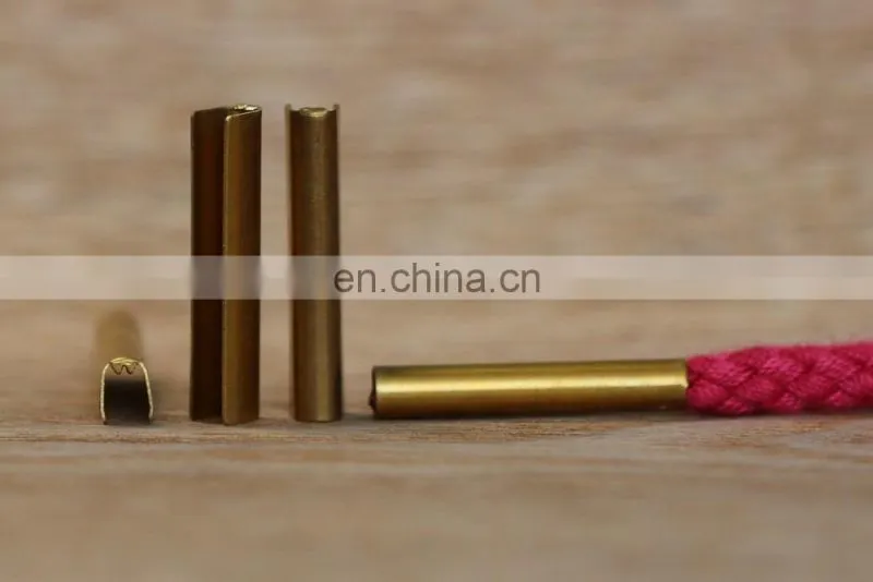 metal crimp for belt/ metal cord end for shoelace/ metal shoelace tips for belt