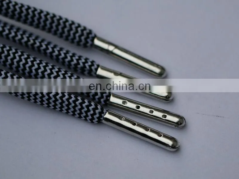 Hot selling reflective tape braided 3m shoelace with silver aglet