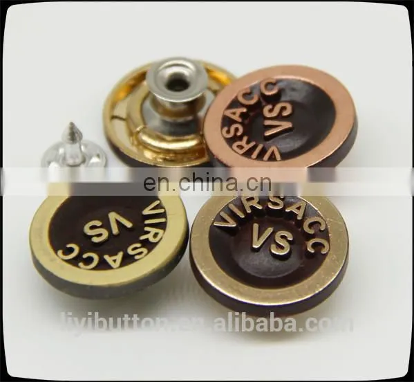 responsible supplier, elegant zinc alloy removable buttons, metal button in garment