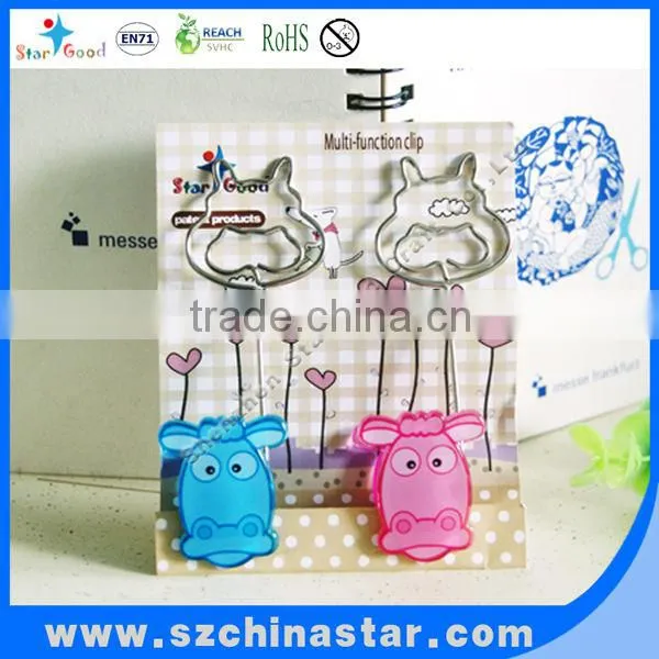 colorful shapes paper clip with plastic box