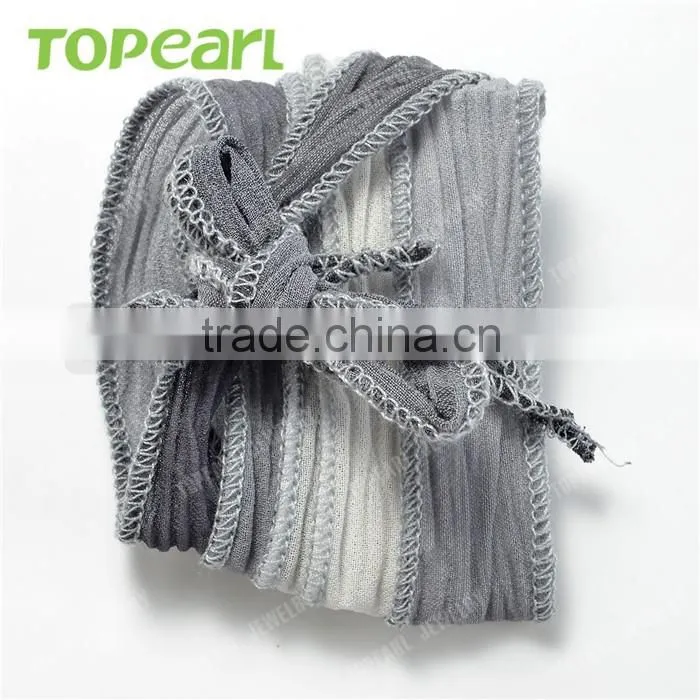 Topearl Jewelry Freshwater Pearl and Silk Ribbon Bracelets World Best Bracelets for Women CLL154