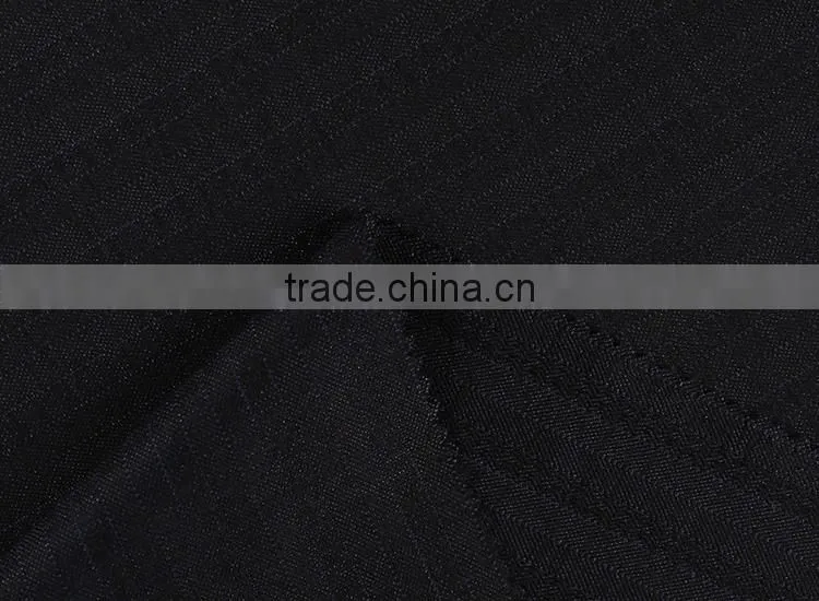OEKO-TEX High quality uniform stripe fabric with Poly Viscose merino wool