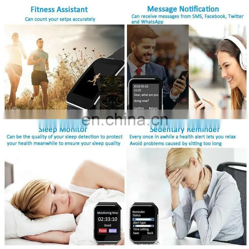 2020 Hot Selling Smart watch X6 Smartwatch with Camera wireless Smartwatch Support Android and for iphones