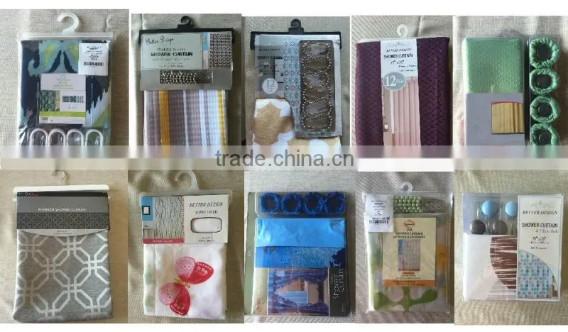 PEVA NEW STYLE STANDARD READY MADE POLYESTER PRINTED SHOWER CURTAIN