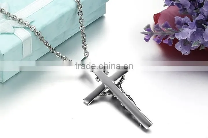 316L stainless steel jesus cross men pendant necklace popular designer hot selling