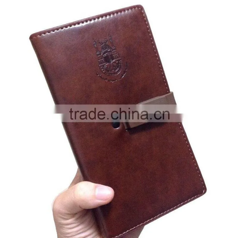 A6 size UBS notebooks with logo embossing cover