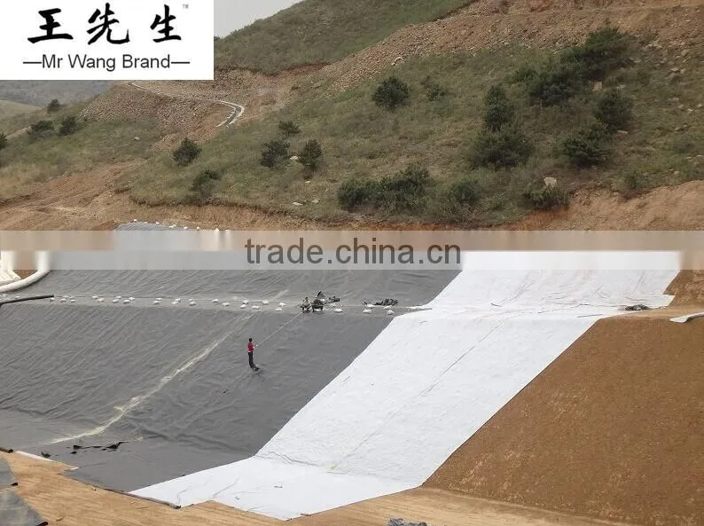 Composite geomembrane with geotextile for dam construction*