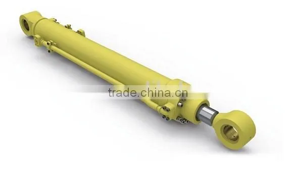 Heavy duty single acting hydraulic cylinder piston type for marine machinery