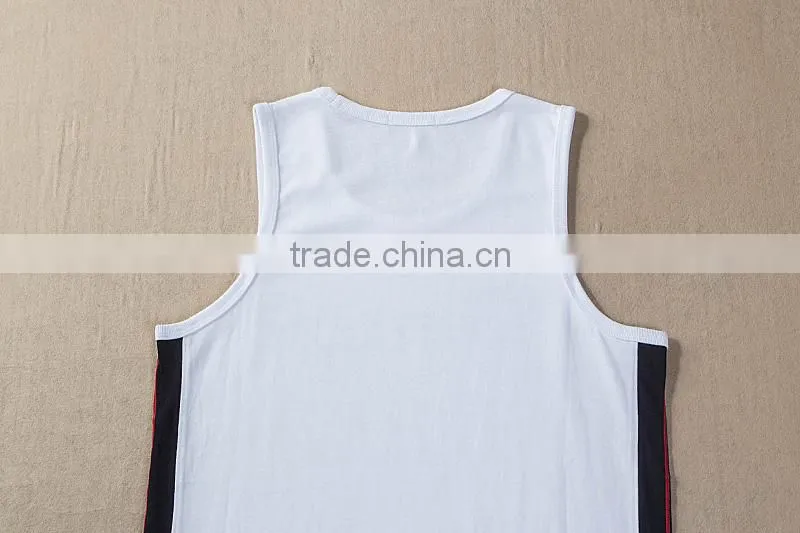 Hot sale fashion tank tops in bulk/stringer tank top wholesale/blank gym mens stringer singlet wholesale