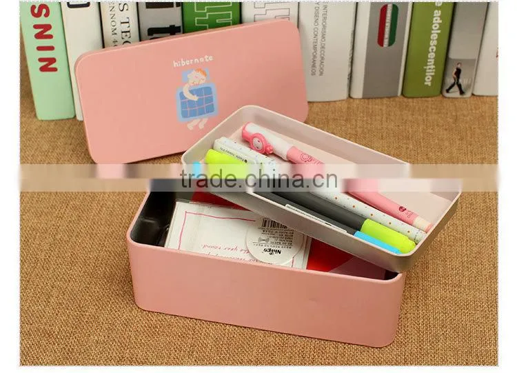 tin pencil case/stationery storage tin box