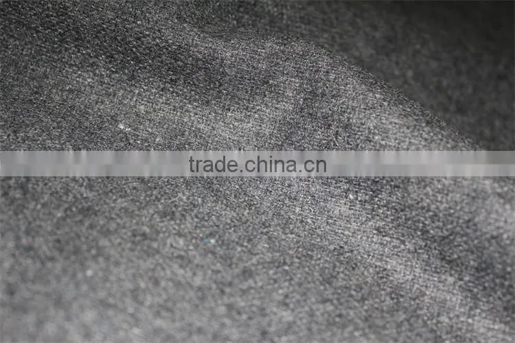 151204-1 Fashion Hot Sell Middle Grey Worsted Woollen Fabric With Special Discount