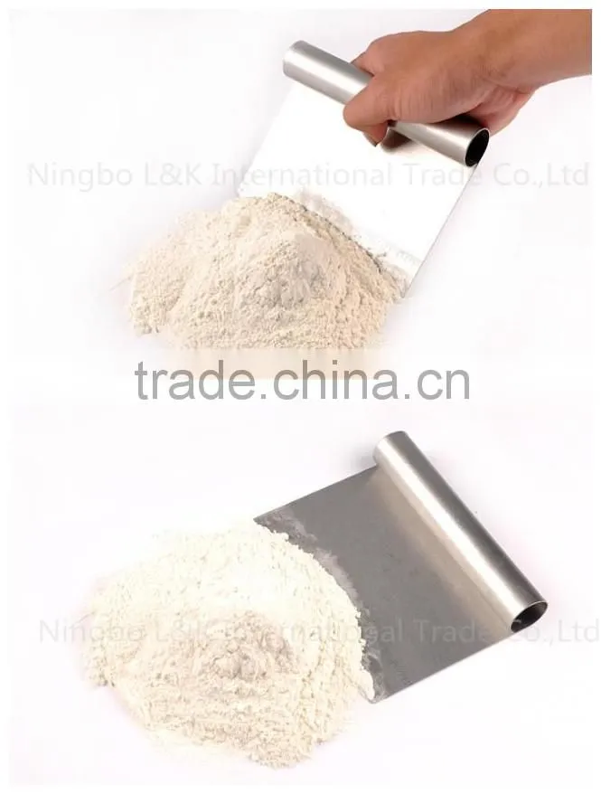 Stainless steel scraper & chopper flour pastry tool pizza dough scraper with measurer ruler