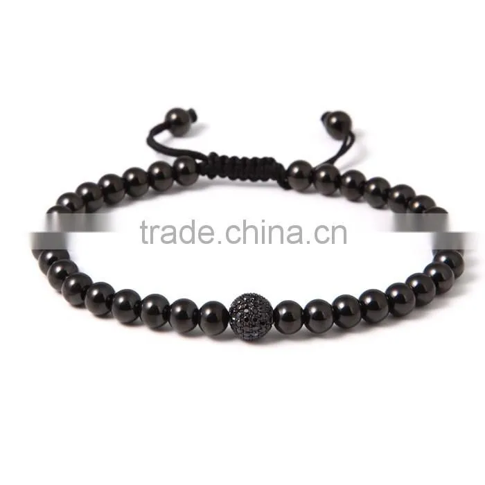 2016 Popular Upscale Rose Gold Lava Stone Buddha Stainless Steel Bracelet Costume Jewellery Match Colorful Cord