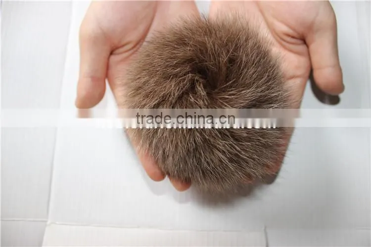 Genuine Real Fox Pom Pom Ball For Winter Women&Kids Accessories Beanie Hat Cap Top Fur Ball Colorful
