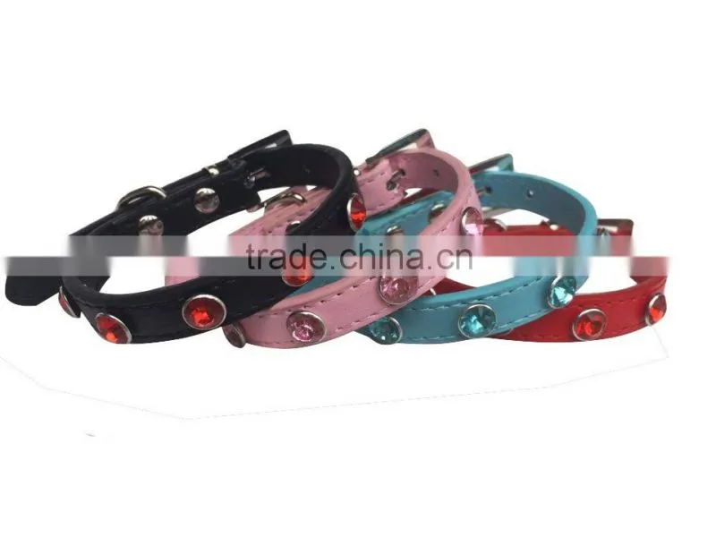 Professional factory wholesale multiple color pu leather dog collars
