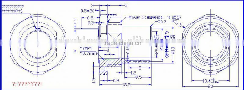 Hexagonal connector screw