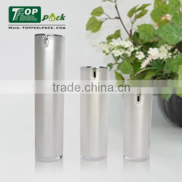 Round Clear Acrylic Cosmetic Jar with Aluminum Cap 50ml Manufacturer Made in China