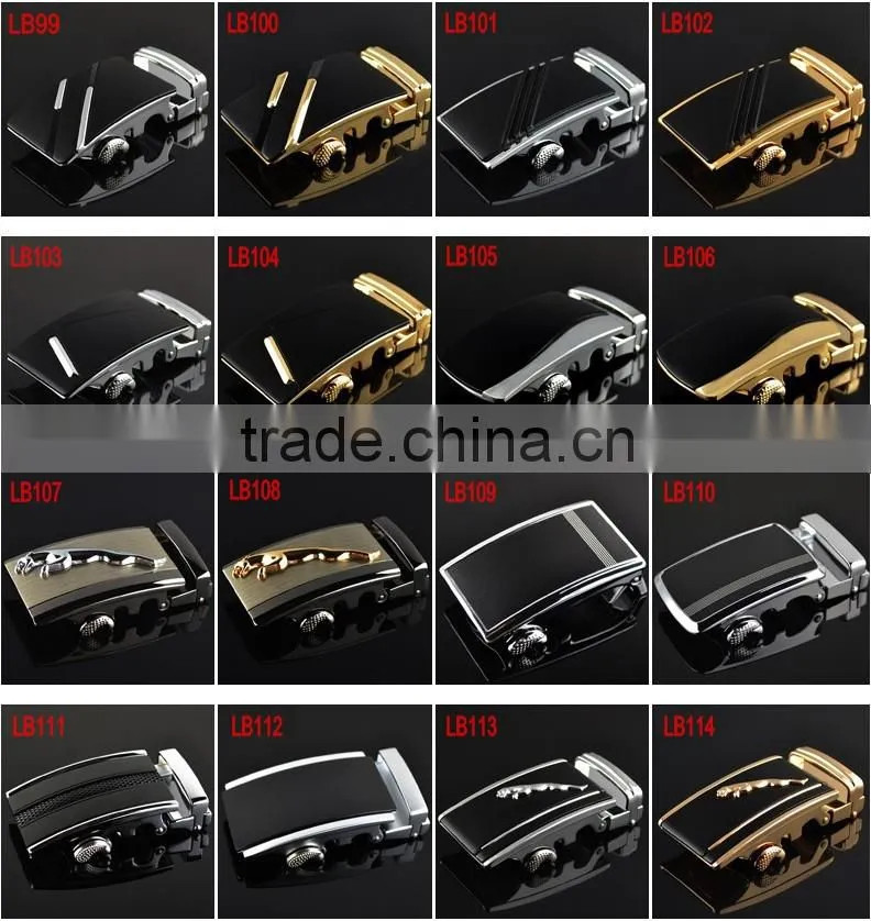 Fashion Cowhide Waistband Men's Automatic Buckle Full Grain Leather Belt