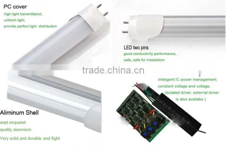 Epistar 2835 smd led tube light 6W 600mm