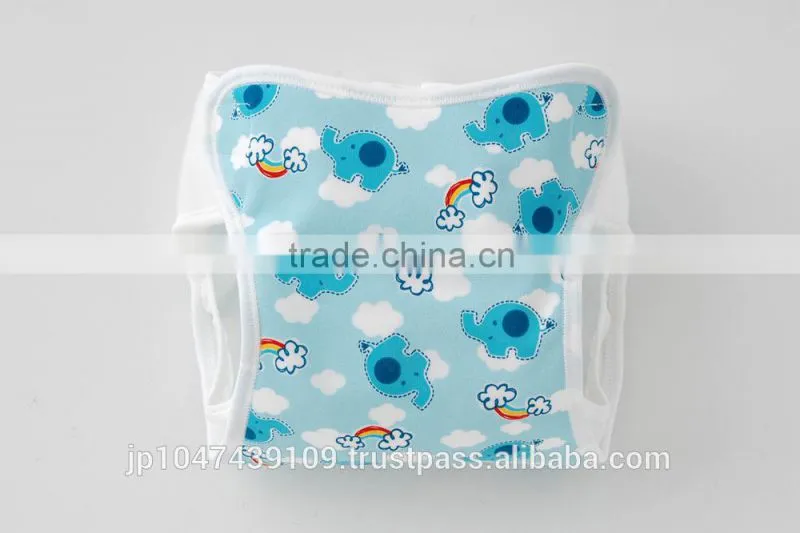 made in Japan products high quality cloth diaper cover baby for boys elephant pattern nappies wholesale for hot selling item
