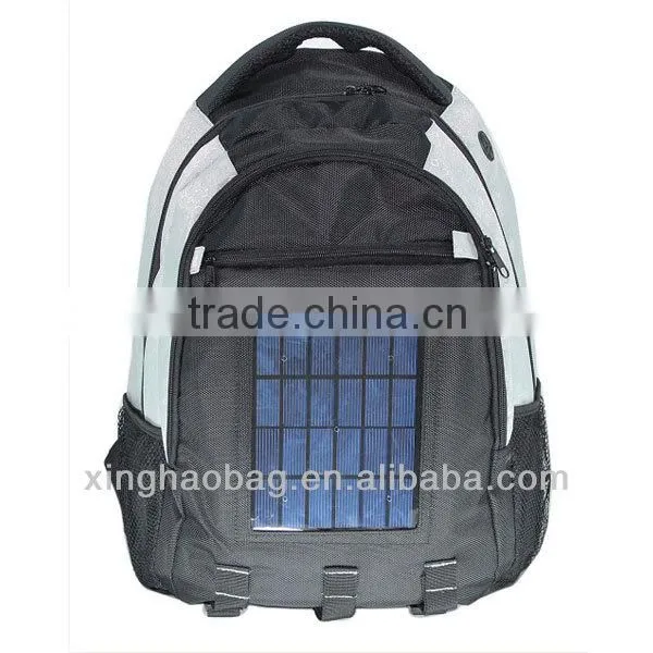 New! sport bag for students made logo charger backpack solar bag