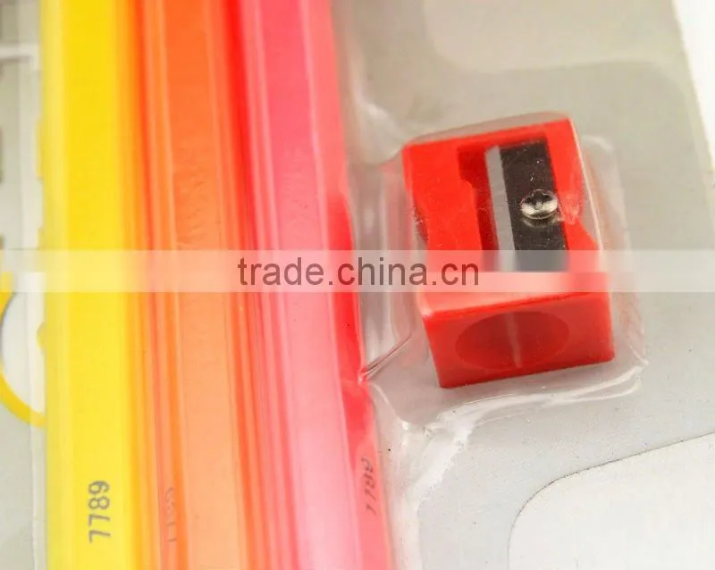 7" 3pcs black colored pencil set with sharpener