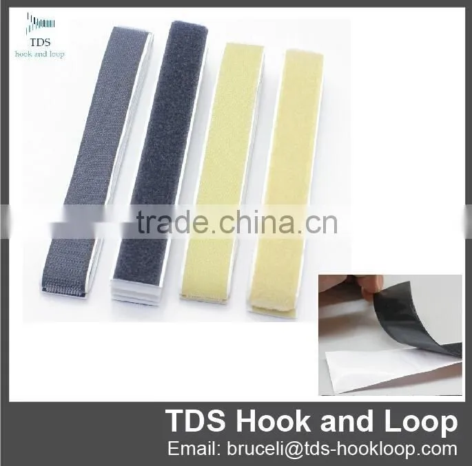 10-100mm nylon polyester self adhesive hook and loop