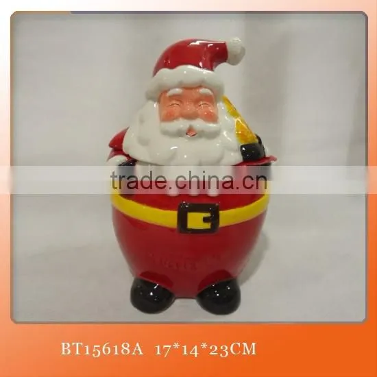 hand painting Christmas Tree ceramic cookie jars
