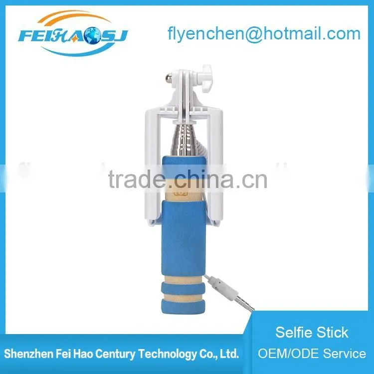 2015 zoom fashion selfie stick wholesale selfie stick mini colorful monopod for smartphone