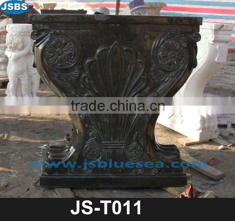 Polished white marble long chair