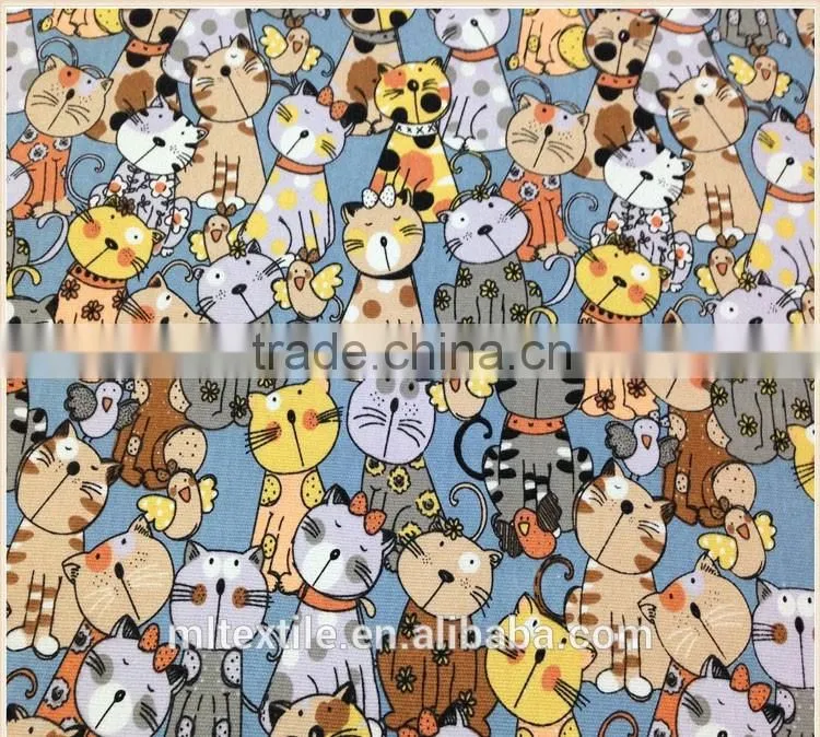 Waterproof polyester cotton cartoon sofa fabric and promotion,good quality fast delivery