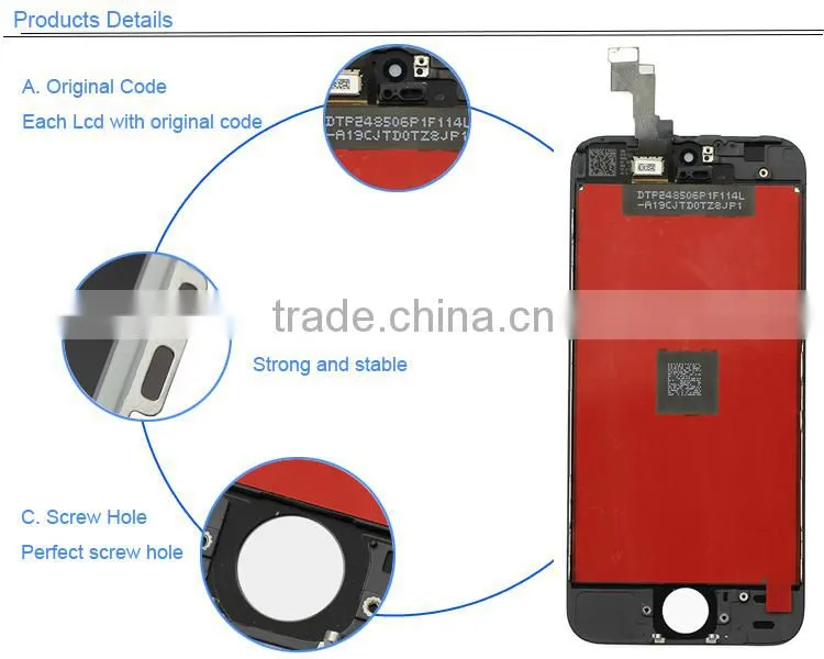 Excellent Quality high-end original touch screen lcd for iphone 5