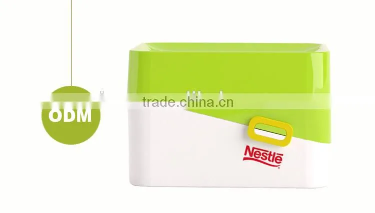 eco-friendly mini plastic decorate Square tissue box