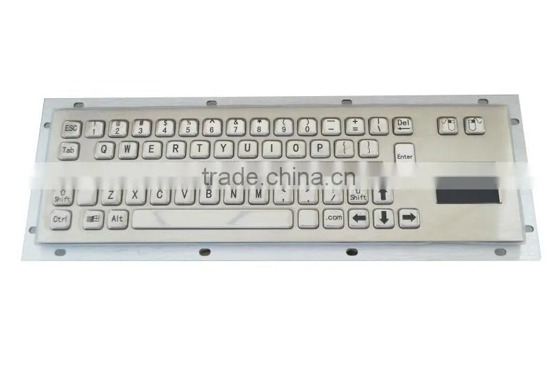 metal wired keyboard with touchpad;