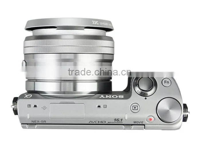 JJC LH-S1650 SILVER 40.5mm Metal Lens Hood For Sony Vented Lens Hood 40.5mm For Camera