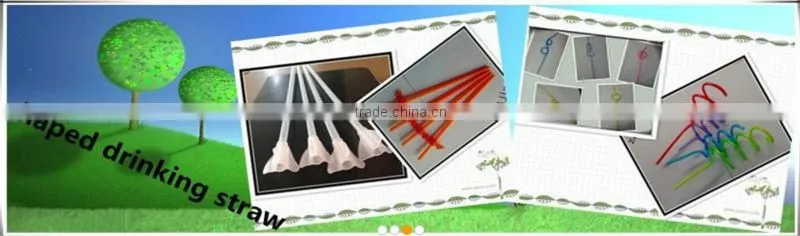 Two color hard striped funny straws for drinks