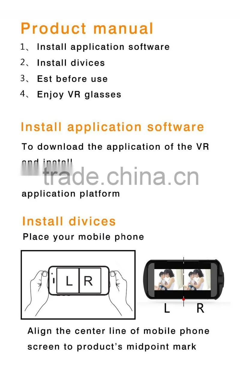 2016 hot-selling google cardboard Smartphone Headset Virtual Reality VR box 3d video glasses smart phone VR BOX