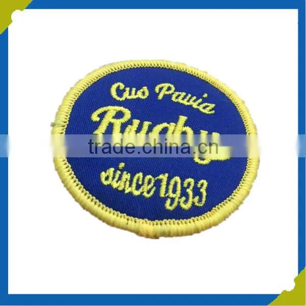 high quality sew on embroidery letter patches for hat