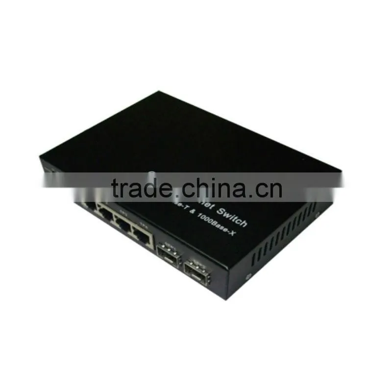 10/100/1000M 4UTP+2SFP Media Converter