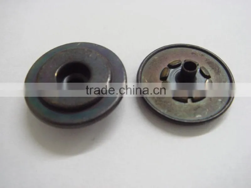 19mm two circles round rim cloth covered button