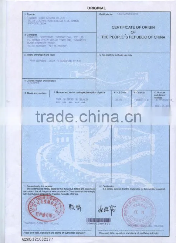 halal food grade fish gelatin