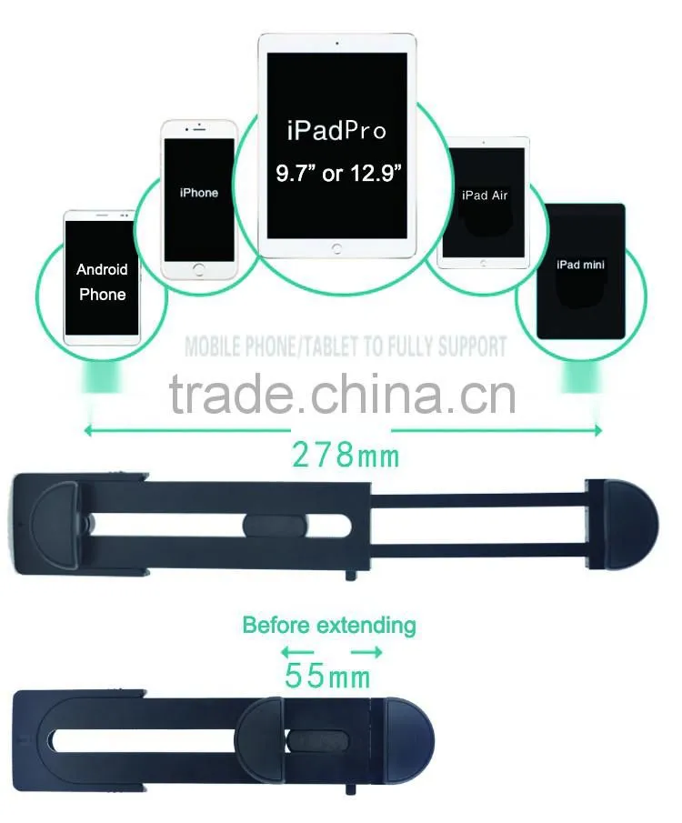 Amazon&Ebay beautiful newest Universal Clip Mount Tablet PC Cradle Mobile Phone Tripod Stand Holder for iPhone SE and iPad Pro
