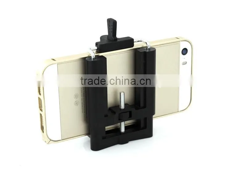 Screw&Spring adjustable new design black tab cell phone tripod mount 55-100mm universal for iPhone6/6S/7/SE,Samsung S6 Nubia Z11