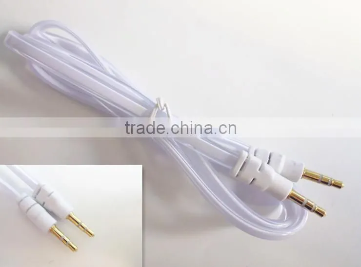 DC3.5 dual color transparent AUX cable /6 colors