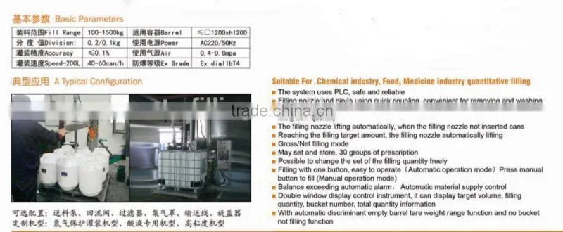 200L Pallet four Drum Liquid Filling Machine